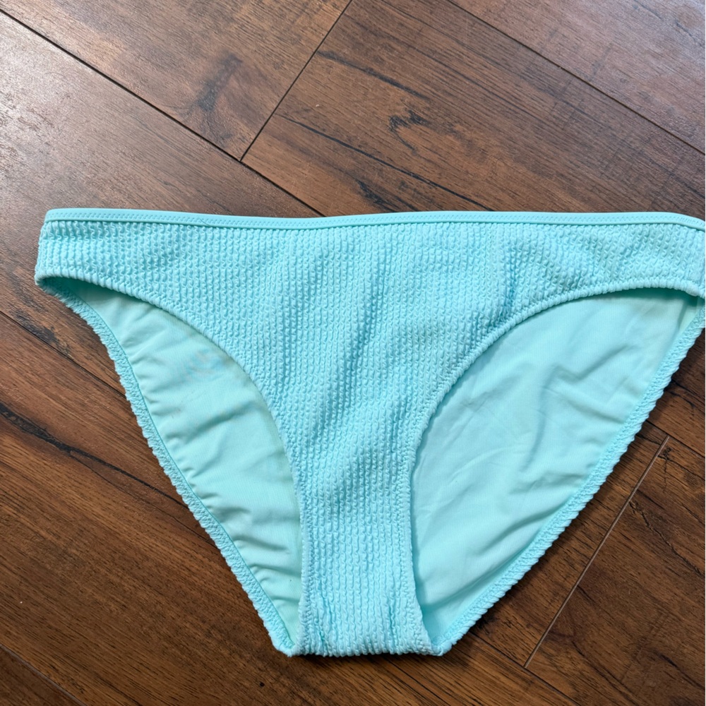 Aerie Blue Textured Bikini Bottom